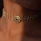 Elegant Nuvi Jewels choker featuring sterling silver gold plated design with freshwater pearls