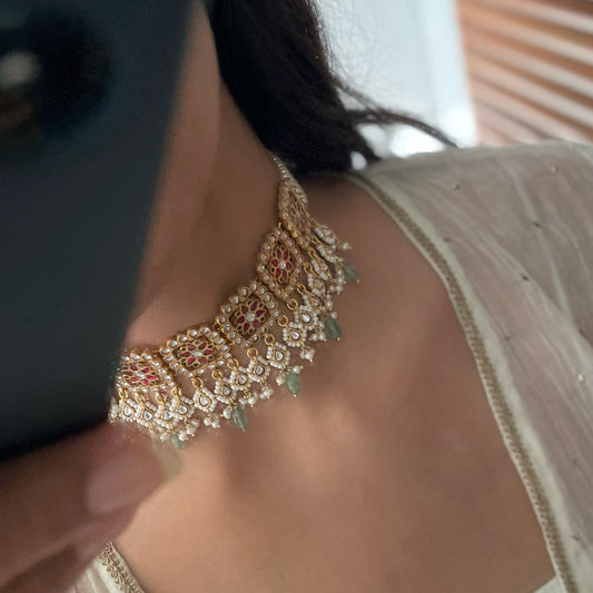 Gulmohar Jadau Choker