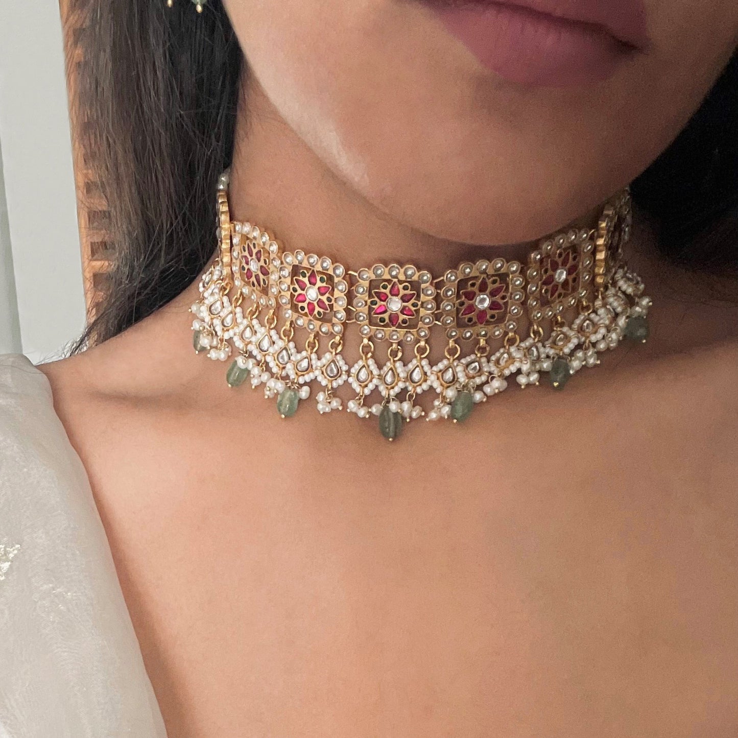 Gulmohar Jadau Choker