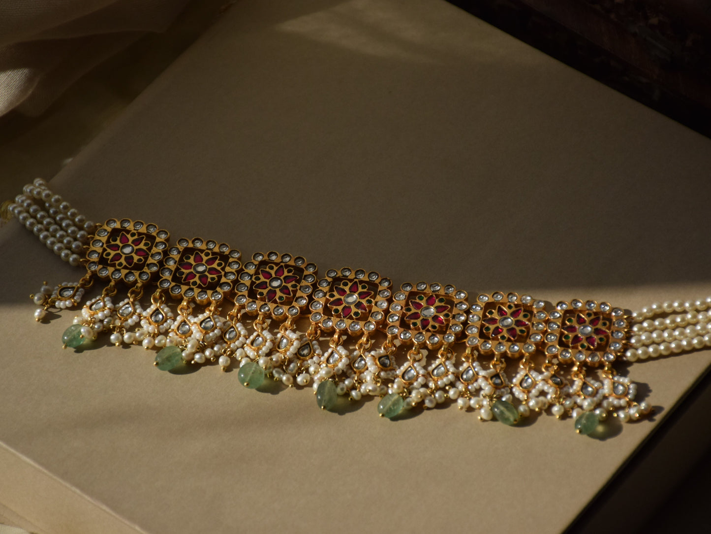 Gulmohar Jadau Choker