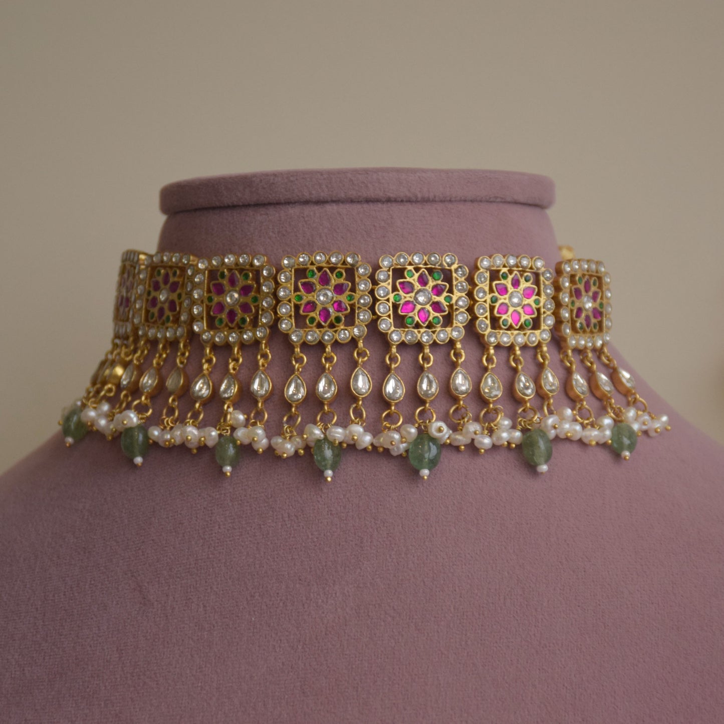 Gulmohar Jadau Choker