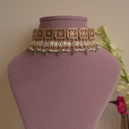 Gulmohar Jadau Choker